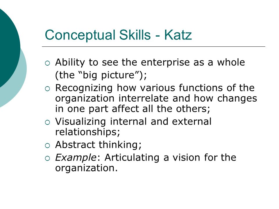 How Important are Conceptual Skills in the Management Scenario